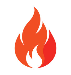 A fiery vector icon set with flames, hot symbols, and dangerous signs for a burning design illustration