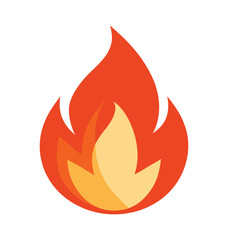 Vector art of fire icons and flaming symbols for a danger warning sign