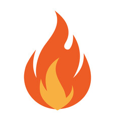 A vibrant vector illustration of various fire icons and flames symbolizes heat, danger, and burning passion