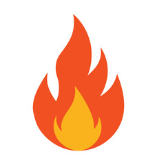 A vector set of flame and fire icons for hot danger signs and bonfire design illustrations