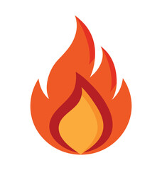 A vibrant vector fire icon set features a dynamic collection of flames and burning symbols, perfect for designs requiring a hot, powerful illustration of heat or danger
