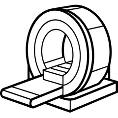 Medical CT Scan Device Vector Outline