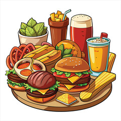 Food vector, Food  design, Food  concept, Food  post, Food  cartoon, Food  icon, Food  template, Food  art, Food  topics, Food doodle