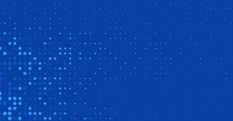 Obraz premium Abstract background with a grid of blue dots, fading from light to dark, creating a digital or technological feel.