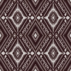 ikat pattern, seamless geometric, freehand drawing design.