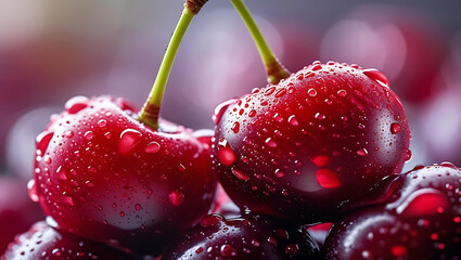 Fresh cherries close-up