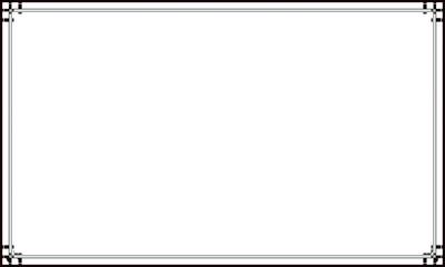 Elegant black and white rectangular frame with a classic, formal design. A sophisticated vintage border ideal for a certificate of achievement or a wedding invitation.