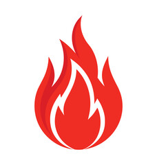Fiery vector icons: a hot, red, and orange fire flame set for a burning illustration design