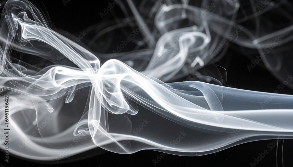Poster abstract smoke swirling and dancing in the air, creating an ethereal and captivating effect. the wis