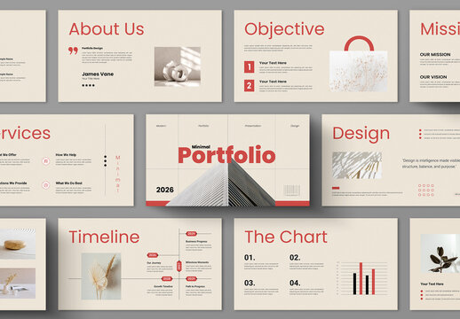 Minimal Portfolio Presentation Layout