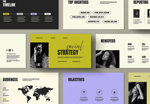 Minimal Social Media Strategy Presentation Template