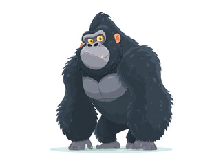 Funny gorilla cartoon vector illustration