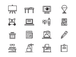 Whiteboard office accessory teaching tool icon