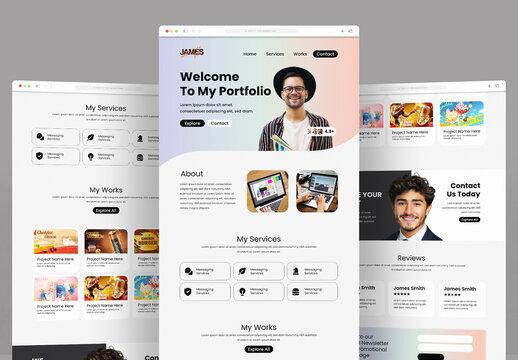Personal Portfolio Landing Page Layout