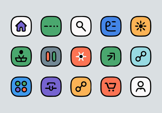 UX Color Icon Pack Flat Modern Vector Icons