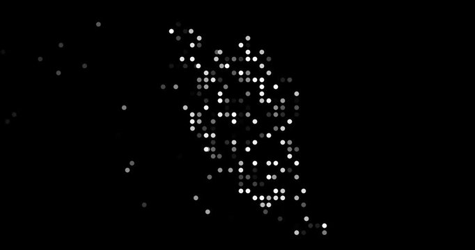 Circles Emerge from Void Forming Malaysia Map Silhouette