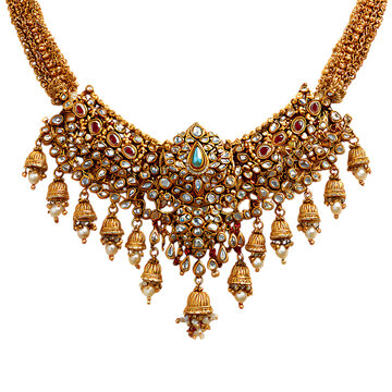 Indian Necklace Rani Haar Royal Beauty PNG