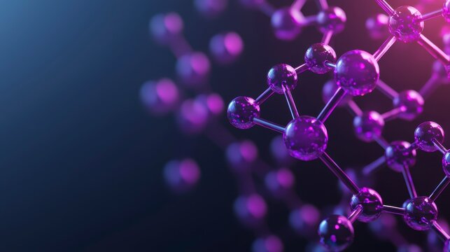 Glowing Purple Molecules in Scientific Visualization for Research