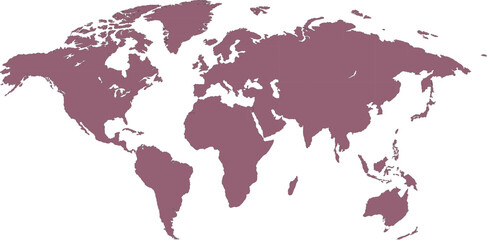 Contemporary World Map Vector – Clean and Customizable