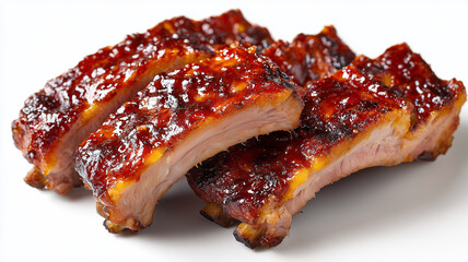 Grilled pork ribs with barbecue sauce