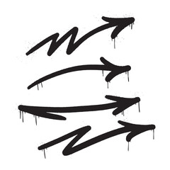 Set of four hand-drawn graffiti arrows.
