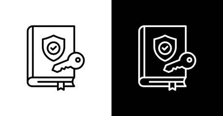 Compliance Key White Icon Set Design