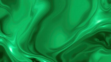 Fototapeta premium Abstract vibrant green fluid swirling background