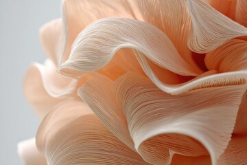 Abstract organic form in peachy hues