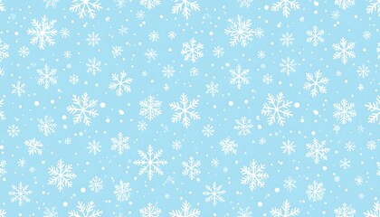 Winter snowflake pattern on light blue
