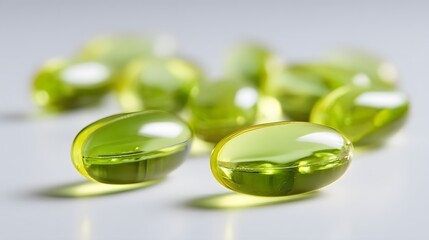 Detailed Close-up Macro Photography of Sulforaphane Supplement Tablets on a Pristine White Background Displaying Modern Pharmaceutical Design
