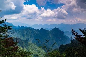 clouds over the mountains