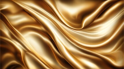 Luxury gold silk background with elegant folds and glowing highlights, high-resolution abstract wallpaper for celebration design concepts