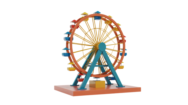 Whimsical Ferris wheel evokes childhood memories and summer fun