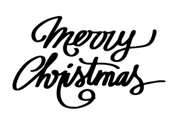 Vector illustration of Merry Christmas text
