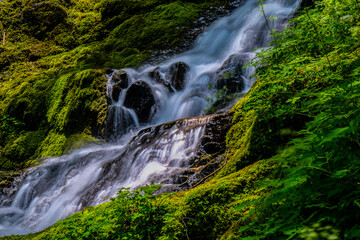 waterfall in the mountains