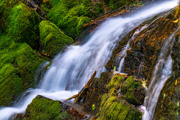 waterfall in the mountains