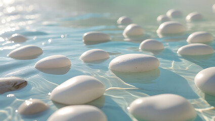 Adventure paraglider flying over serene waters with golden sunrise and dramatic mountains
