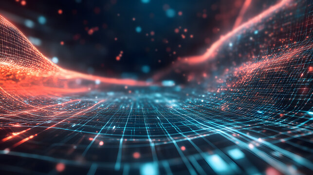 Abstract 3D wireframe structure of a website layout, Website development