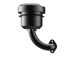 Heavy-Duty Industrial Engine Air Filter and Exhaust Pipe - Meticulously Rendered 3D Automotive...