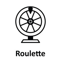 Roulette Vector icon which can easily modify or edit