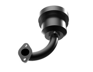 Heavy-Duty Industrial Engine Air Filter and Exhaust Pipe - Meticulously Rendered 3D Automotive...
