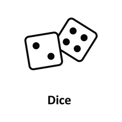 Dice Vector icon which can easily modify or edit