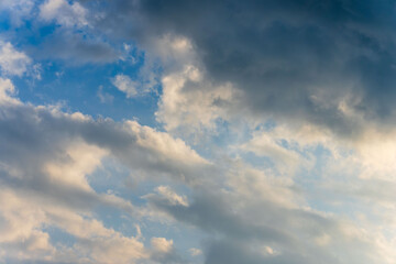 秋の空　夕暮れの時の空と雲13