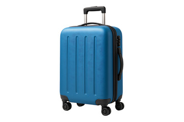 Modern Blue Luggage Suitcase Isolated on a Transparent Background