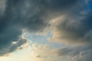 秋の空　夕暮れの時の空と雲24
