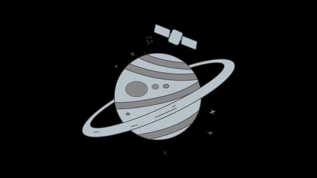 Moon motion graphic for 404 page, perfect for astronomy-themed UI UX and web designs.