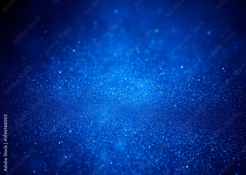 Poster A deep blue surface sparkles with countless tiny bright particles, creating a dazzling and mystical shimmering effect.