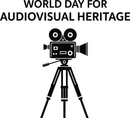 World day for audiovisual heritage with vintage camera celebration