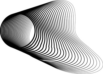 Circle line of gradient with dynamic, technology, digital, communication