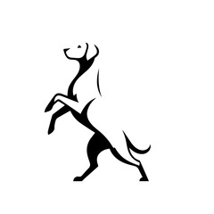 Fototapeta premium Happy Dog Vector Illustration – Cute Playful Pet Animal Design